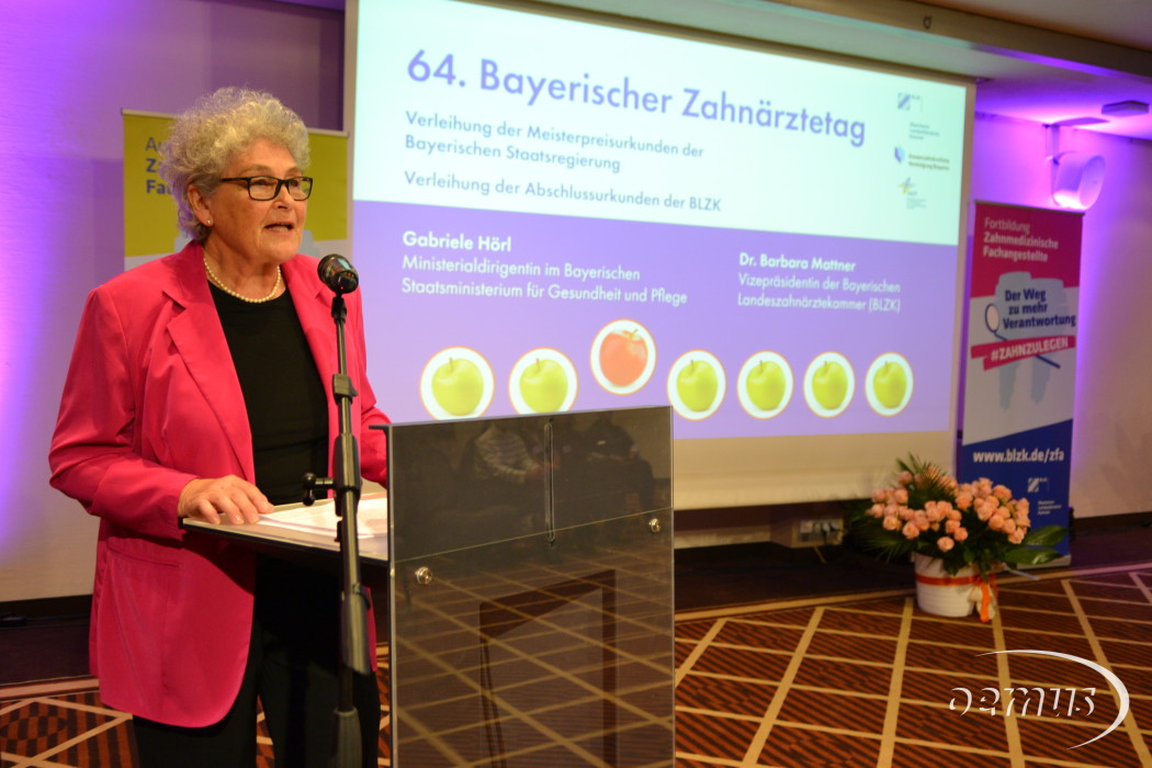 Dr. Barbara Mattner, Vizepräsidentin der BLZK, sprach ebenfalls einige Grußworte.